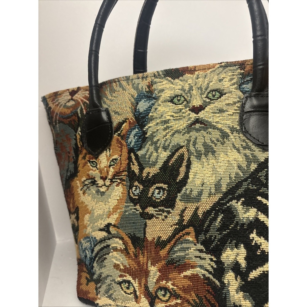 H. Ravi dallas Original Cat Shoulder bag Tapestry Vintage Excellent Condition - Picture 9 of 12